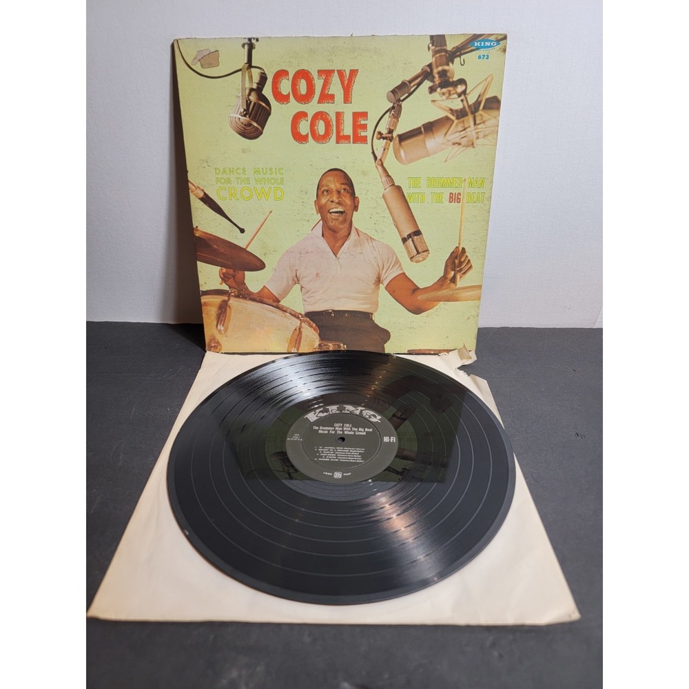 Cozy Cole The Drummer Man With The Big Beat 1959 Vinyl Record Jazz King 673 LP